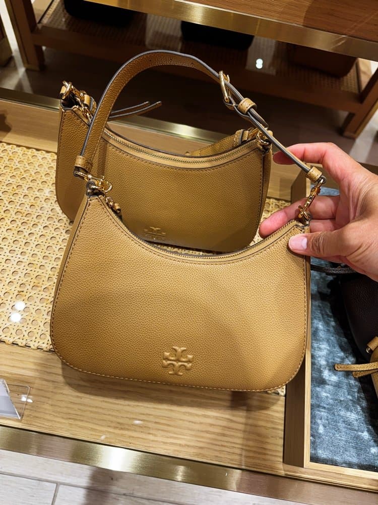 TORY BURCH 토리버치 페블레더 탑핸들 컨버터블 숄더백